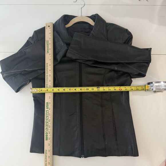 Wilsons Leather Jacket Womens Medium Full Zip Maxima Lined Coat Pockets - Picture 7 of 12